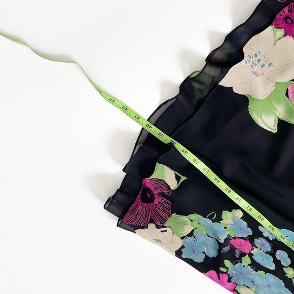 100% Silk Floral MIDI Dress Size 6 - Picture 11 of 15